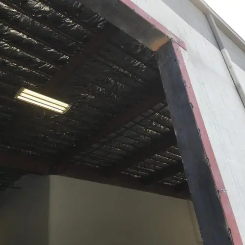 Door frame stitch weld
